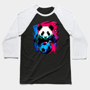 Soccer Panda - Soccer Futball Football - Graphiti Art Graphic Paint Baseball T-Shirt